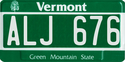 VT license plate ALJ676