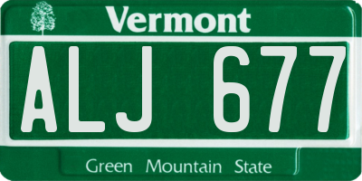 VT license plate ALJ677