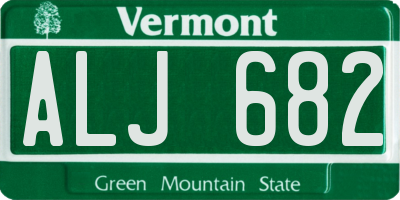VT license plate ALJ682