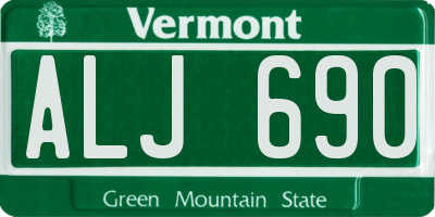 VT license plate ALJ690