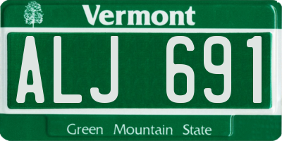 VT license plate ALJ691