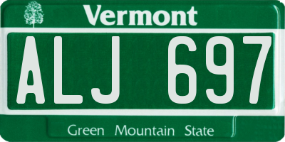 VT license plate ALJ697