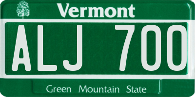 VT license plate ALJ700