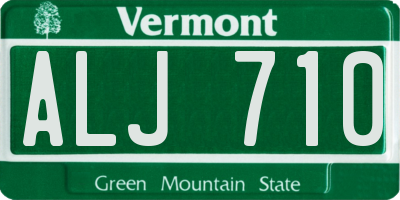 VT license plate ALJ710