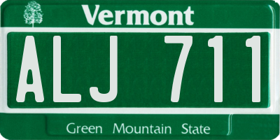 VT license plate ALJ711