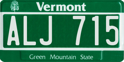 VT license plate ALJ715