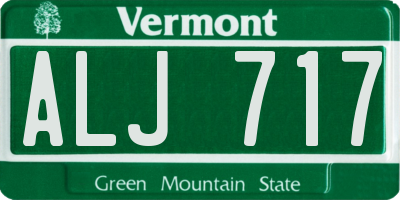 VT license plate ALJ717