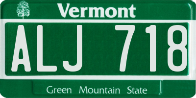 VT license plate ALJ718