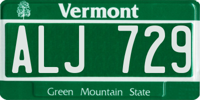 VT license plate ALJ729