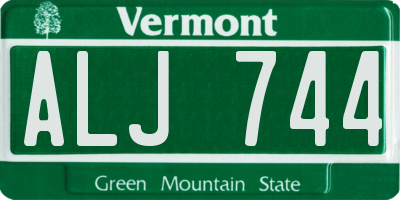 VT license plate ALJ744