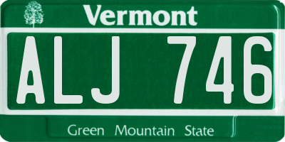 VT license plate ALJ746