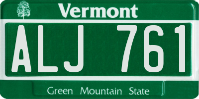 VT license plate ALJ761