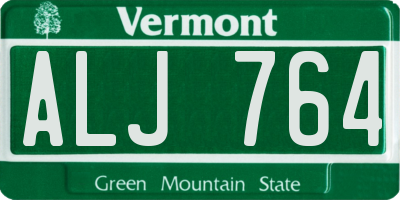 VT license plate ALJ764