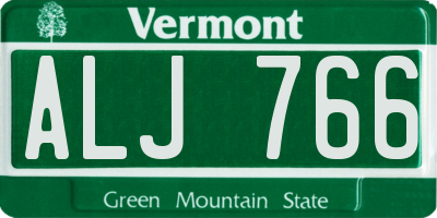 VT license plate ALJ766