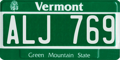 VT license plate ALJ769