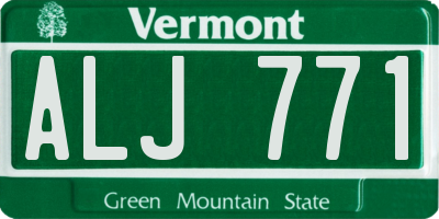 VT license plate ALJ771