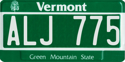 VT license plate ALJ775