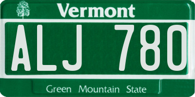 VT license plate ALJ780