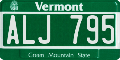 VT license plate ALJ795