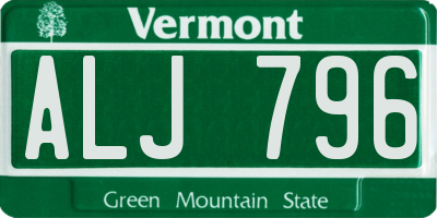 VT license plate ALJ796