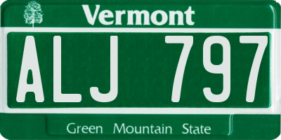 VT license plate ALJ797