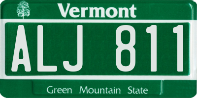 VT license plate ALJ811