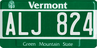 VT license plate ALJ824