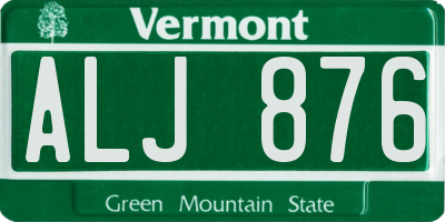 VT license plate ALJ876