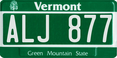 VT license plate ALJ877