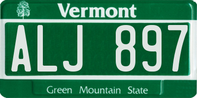 VT license plate ALJ897