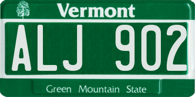 VT license plate ALJ902