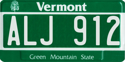 VT license plate ALJ912