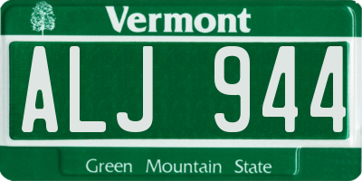 VT license plate ALJ944