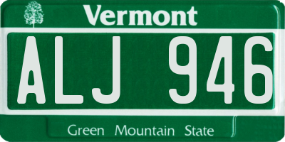 VT license plate ALJ946