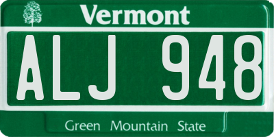 VT license plate ALJ948