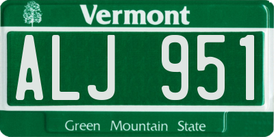 VT license plate ALJ951