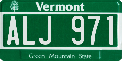 VT license plate ALJ971