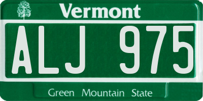 VT license plate ALJ975