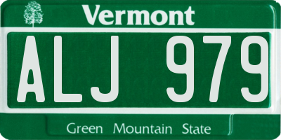 VT license plate ALJ979