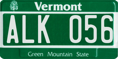 VT license plate ALK056