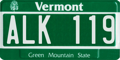VT license plate ALK119