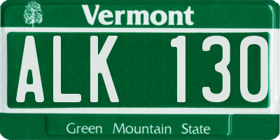 VT license plate ALK130