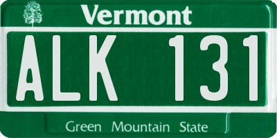 VT license plate ALK131