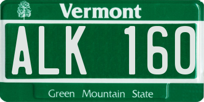 VT license plate ALK160