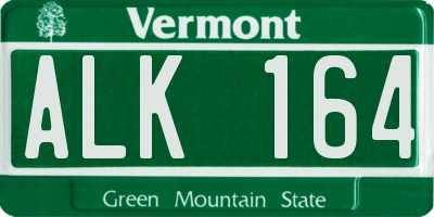 VT license plate ALK164