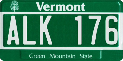 VT license plate ALK176