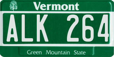 VT license plate ALK264