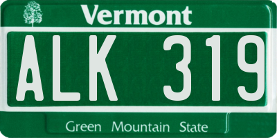 VT license plate ALK319