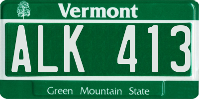 VT license plate ALK413