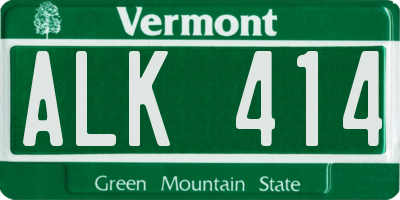 VT license plate ALK414